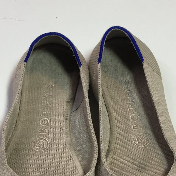 ROTHY’S Women's "The Flat" Round Toe Size 7.5 Beige Comfort Washable - Picture 6 of 12